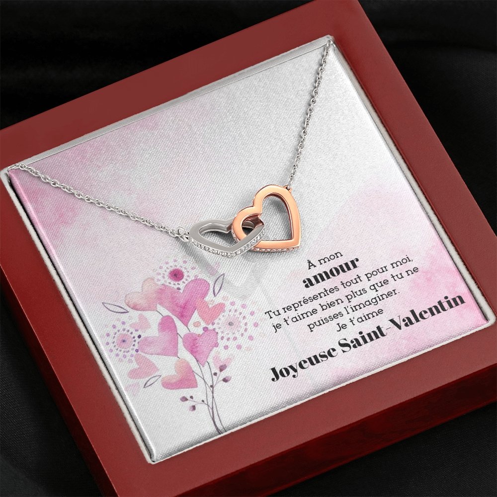 ETERNITY • Collier Saint Valentin Double Cœur - Lehnaa