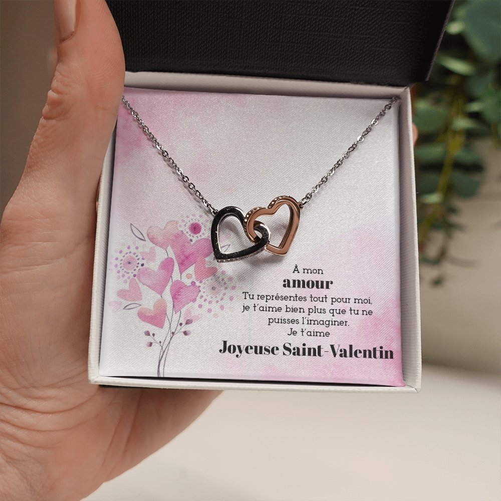 ETERNITY • Collier Saint Valentin Double Cœur - Lehnaa