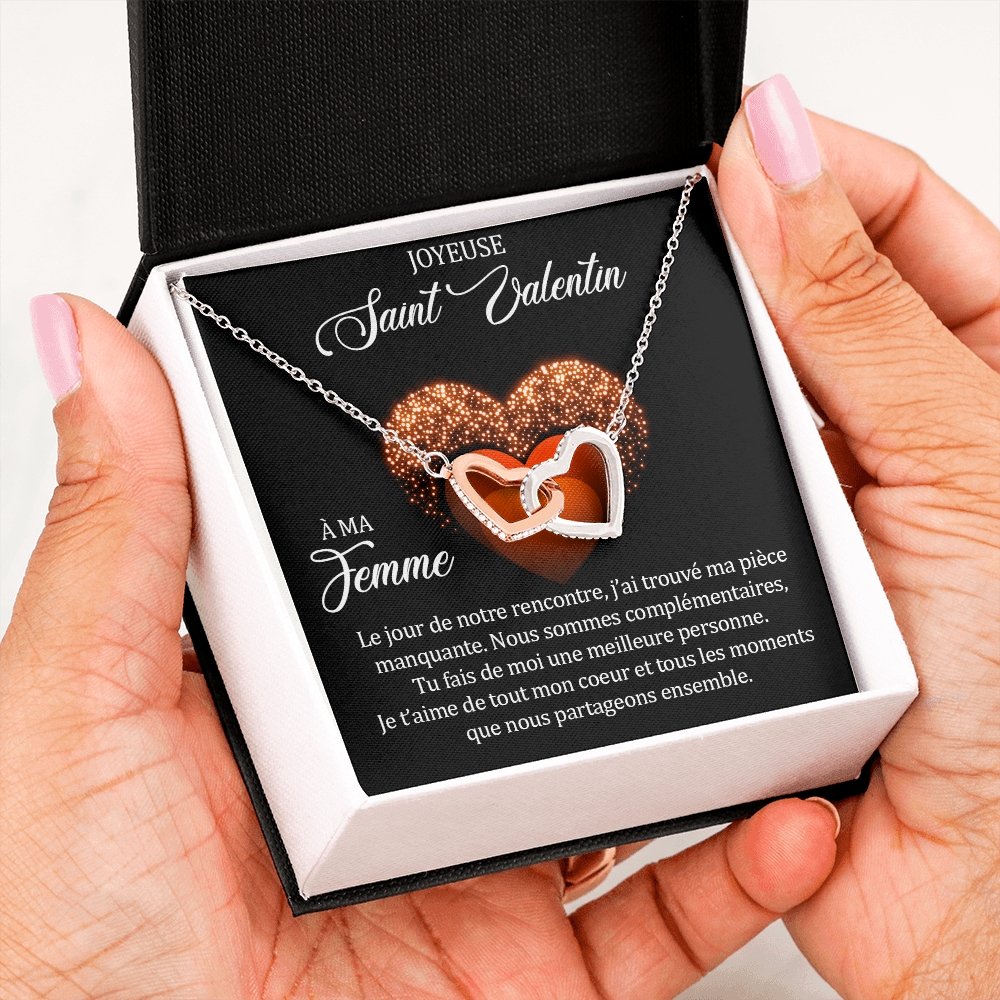 ETERNITY • Collier Saint Valentin Double Cœur - Lehnaa