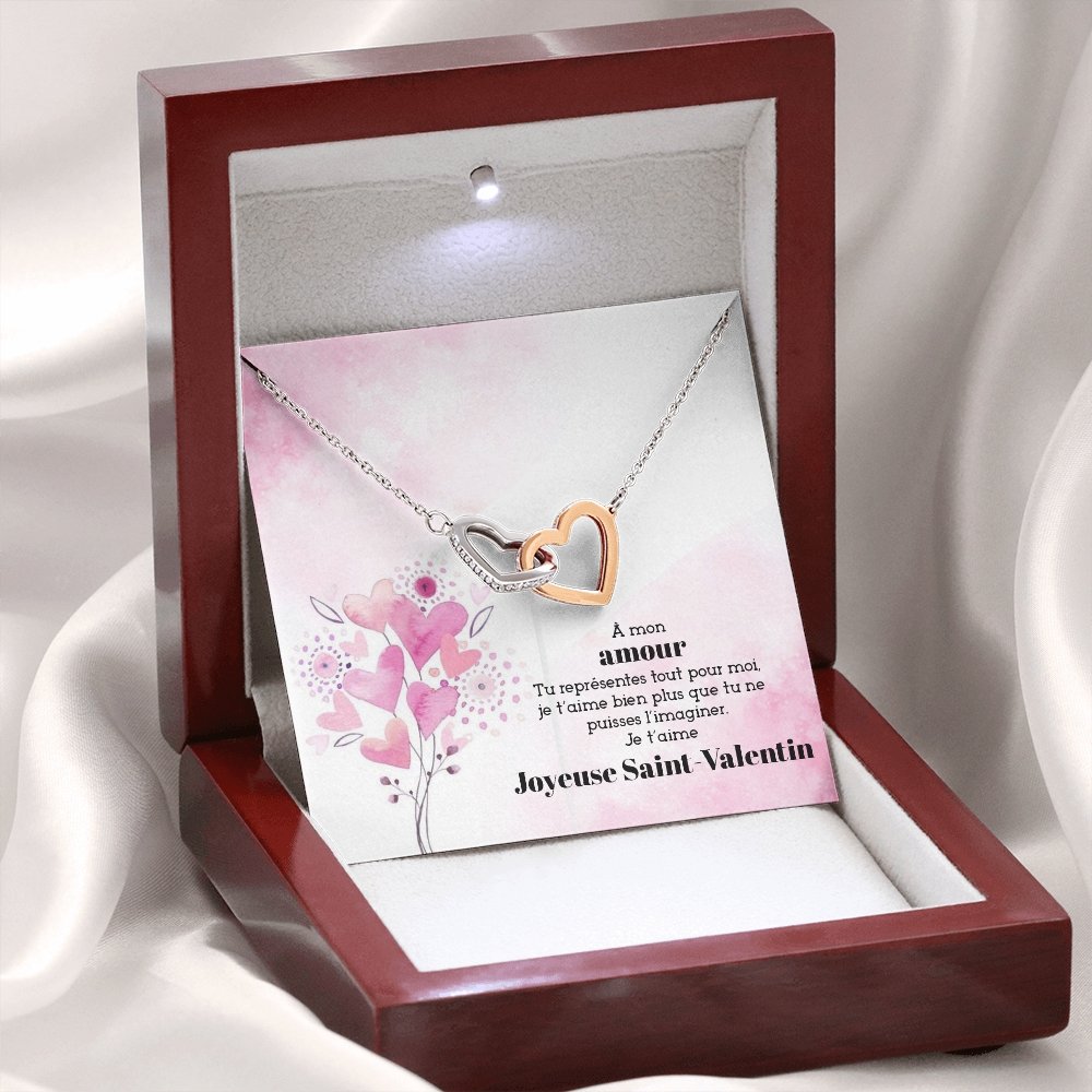 ETERNITY • Collier Saint Valentin Double Cœur - Lehnaa