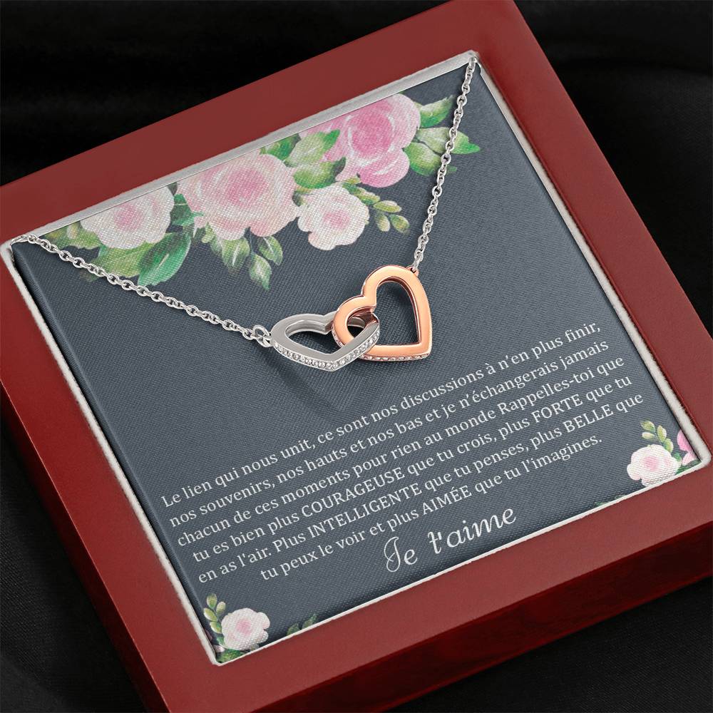 LINKY • Collier A Ma Fille Double Cœur - Lehnaa