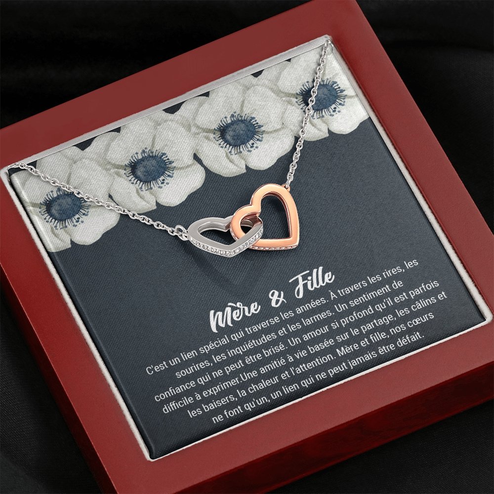 LINKY • Collier A Ma Fille Double Cœur - Lehnaa