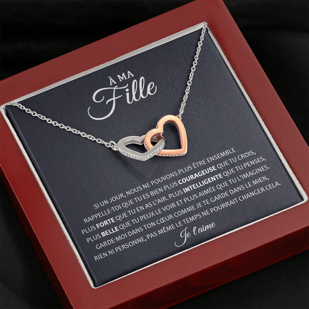 LINKY • Collier A Ma Fille Double Cœur - Lehnaa