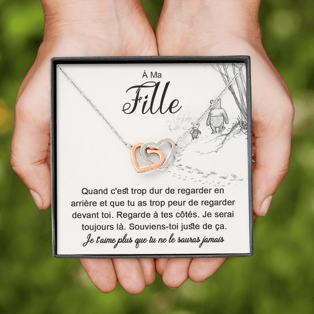 LINKY • Collier A Ma Fille Double Cœur - Lehnaa