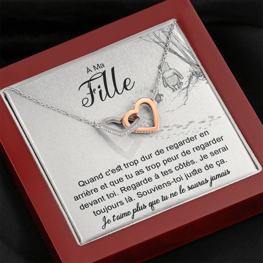 LINKY • Collier A Ma Fille Double Cœur - Lehnaa