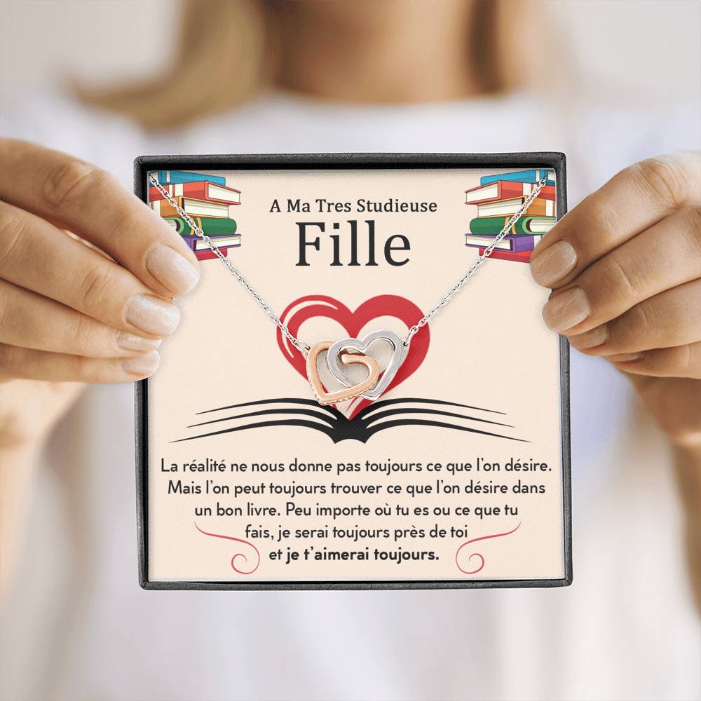 LINKY • Collier A Ma Fille Double Cœur - Lehnaa