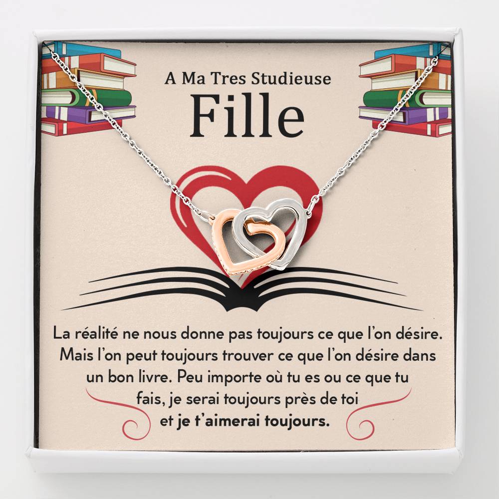 LINKY • Collier A Ma Fille Double Cœur - Lehnaa