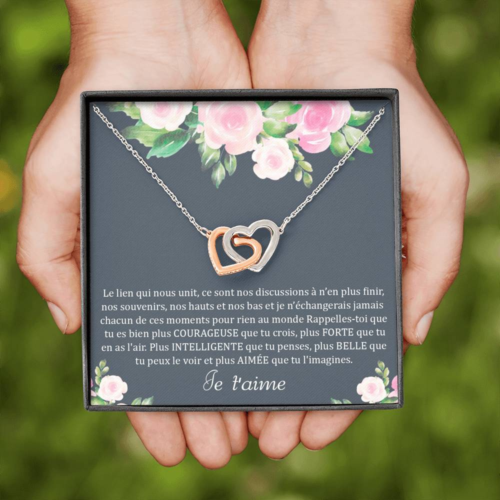 LINKY • Collier A Ma Fille Double Cœur - Lehnaa