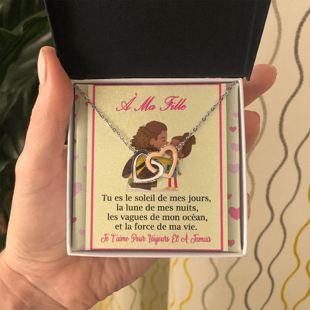 LINKY • Collier A Ma Fille Double Cœur - Lehnaa