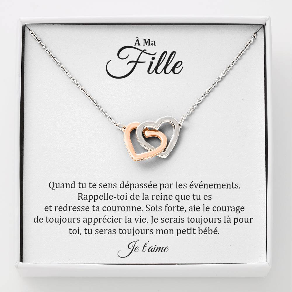 LINKY • Collier A Ma Fille Double Cœur - Lehnaa