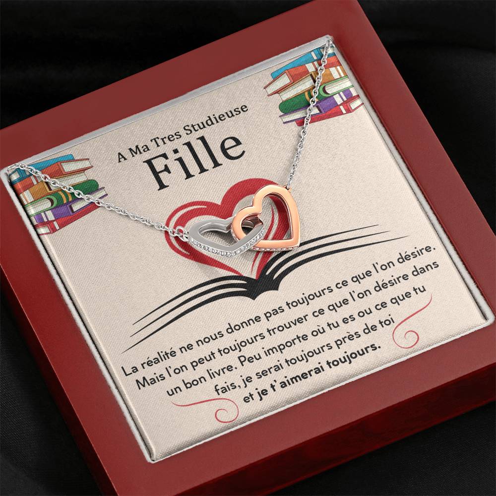 LINKY • Collier A Ma Fille Double Cœur - Lehnaa