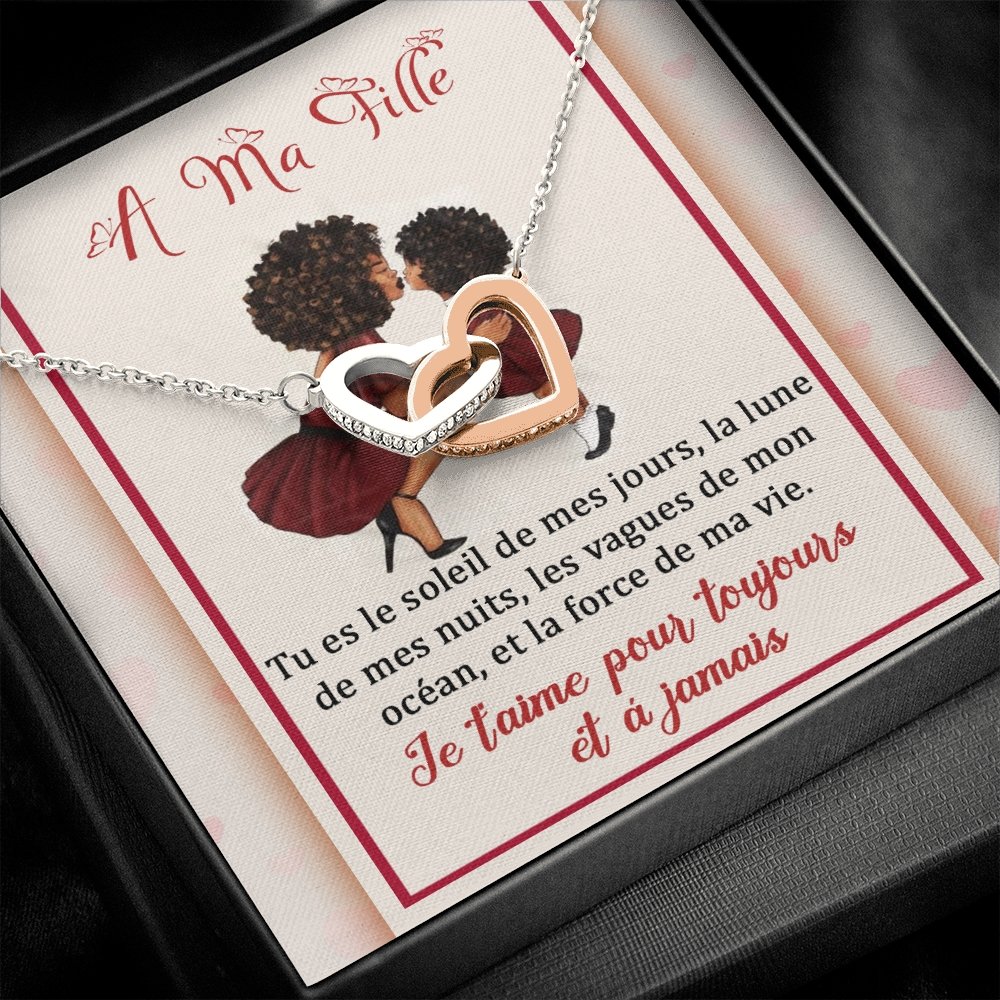 LINKY • Collier A Ma Fille Double Cœur - Lehnaa