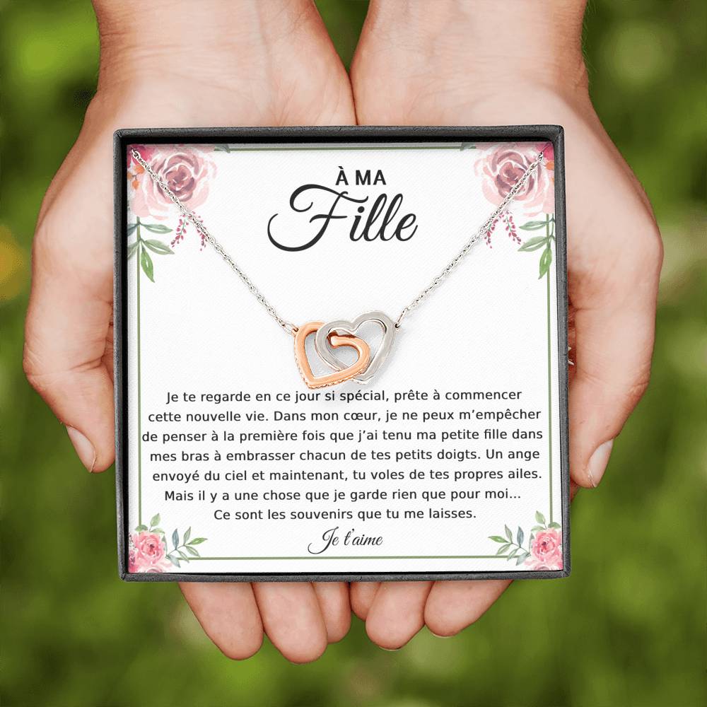 LINKY • Collier A Ma Fille Double Cœur - Lehnaa