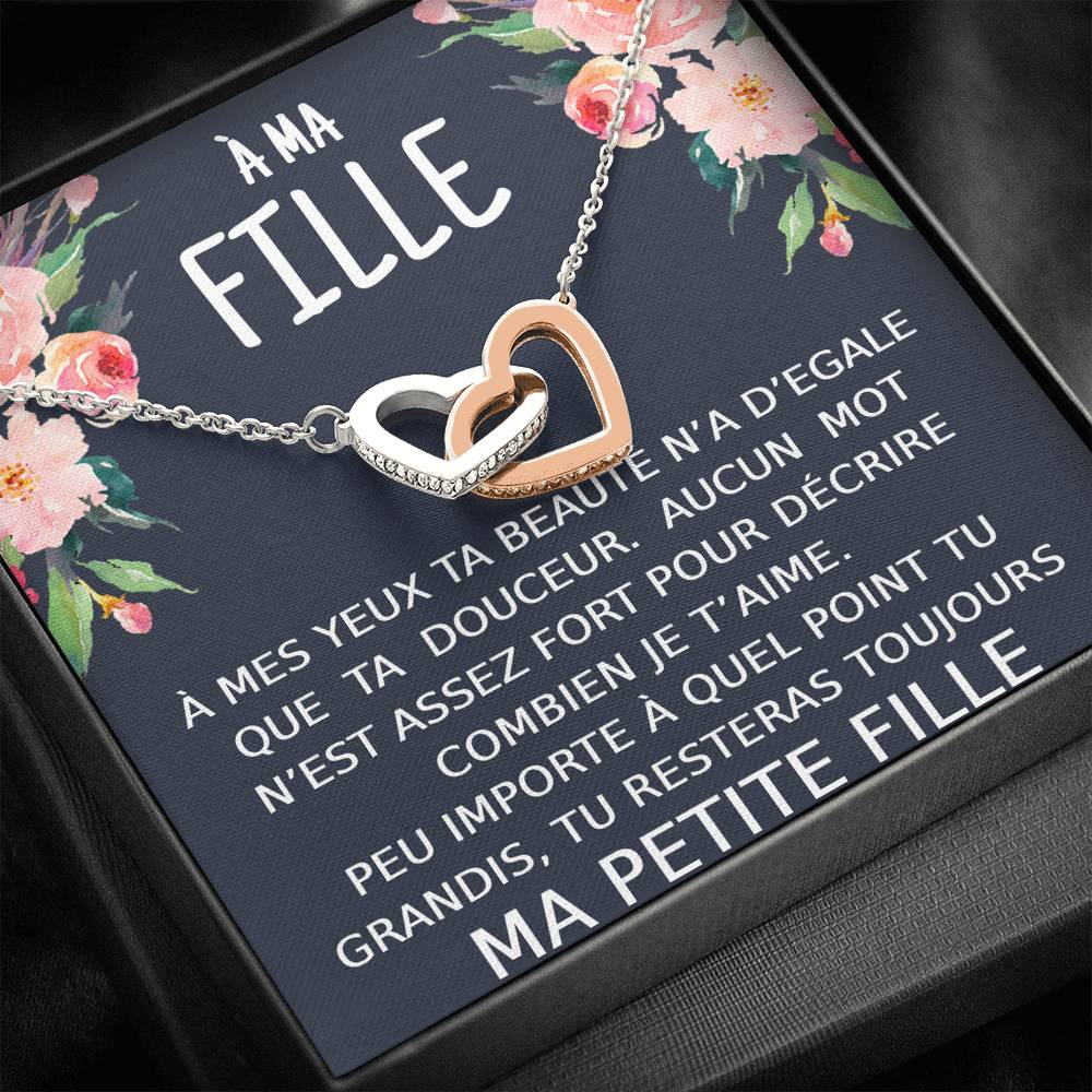LINKY • Collier A Ma Fille Double Cœur - Lehnaa