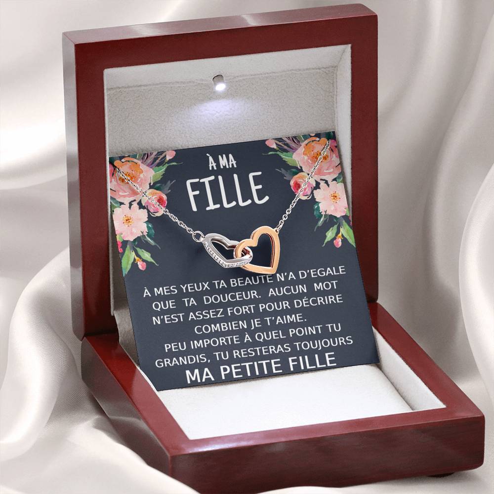 LINKY • Collier A Ma Fille Double Cœur - Lehnaa