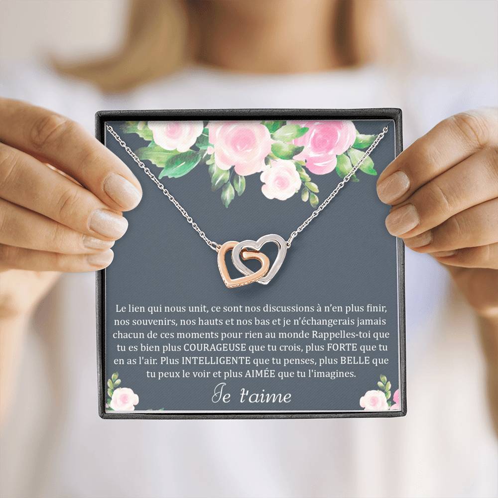 LINKY • Collier A Ma Fille Double Cœur - Lehnaa