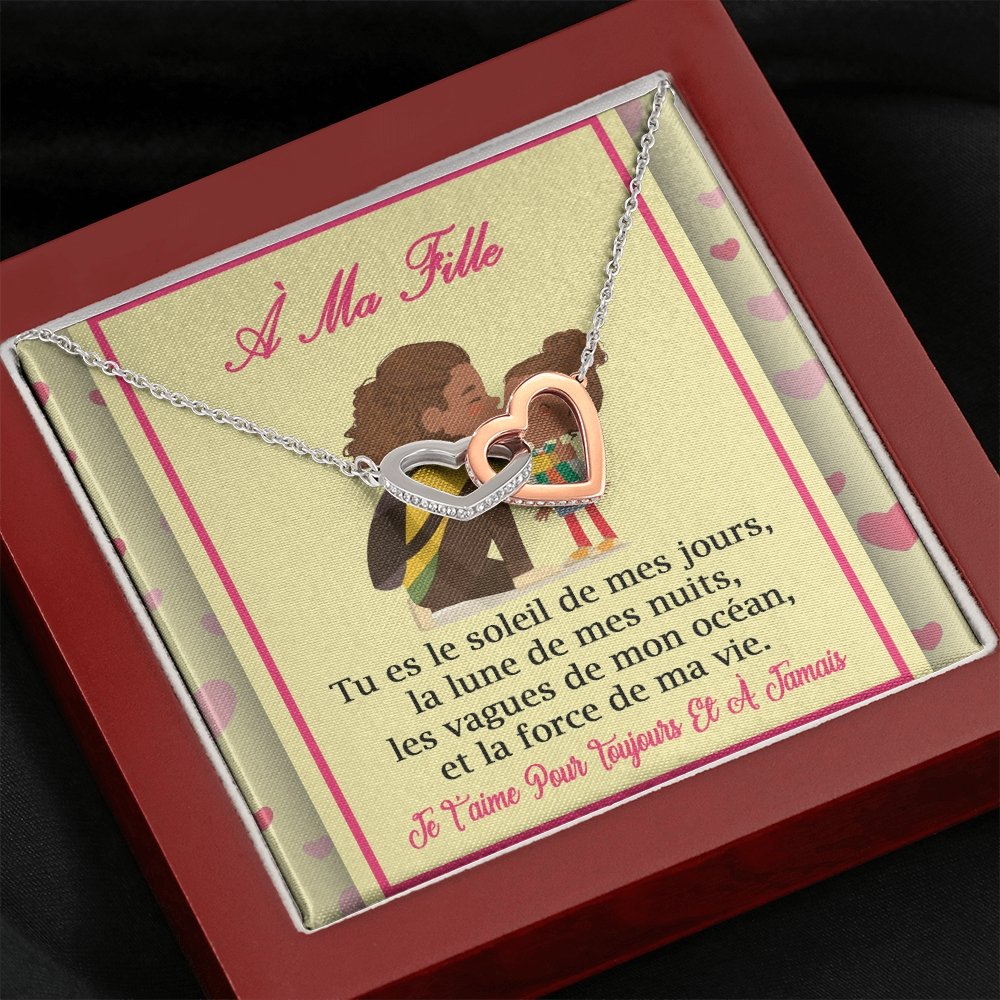 LINKY • Collier A Ma Fille Double Cœur - Lehnaa
