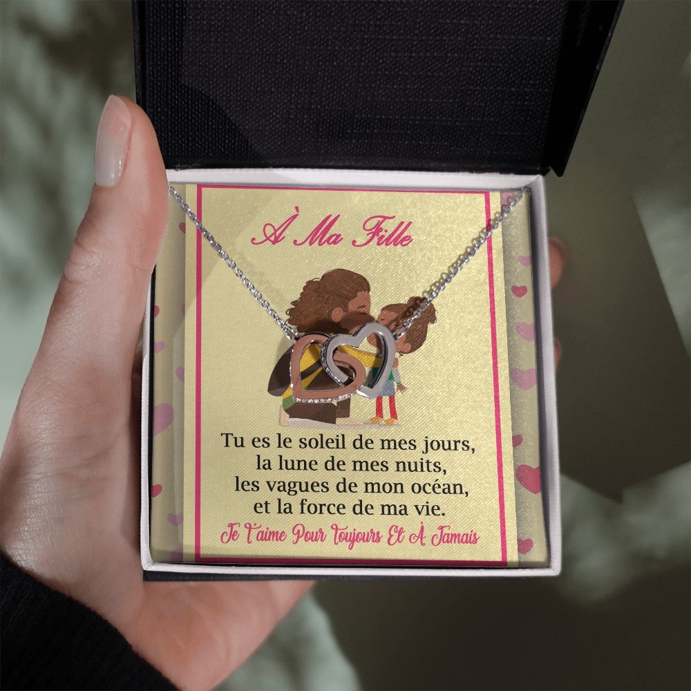 LINKY • Collier A Ma Fille Double Cœur - Lehnaa