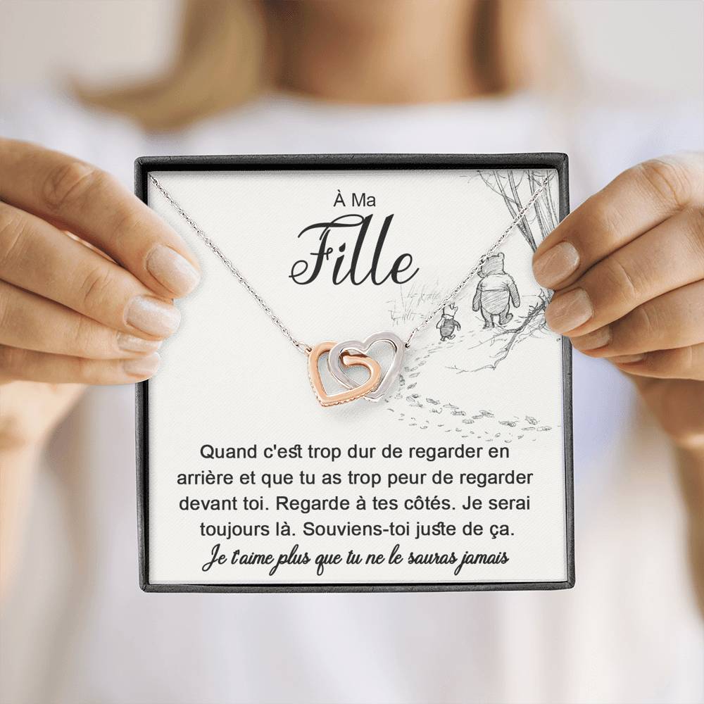 LINKY • Collier A Ma Fille Double Cœur - Lehnaa