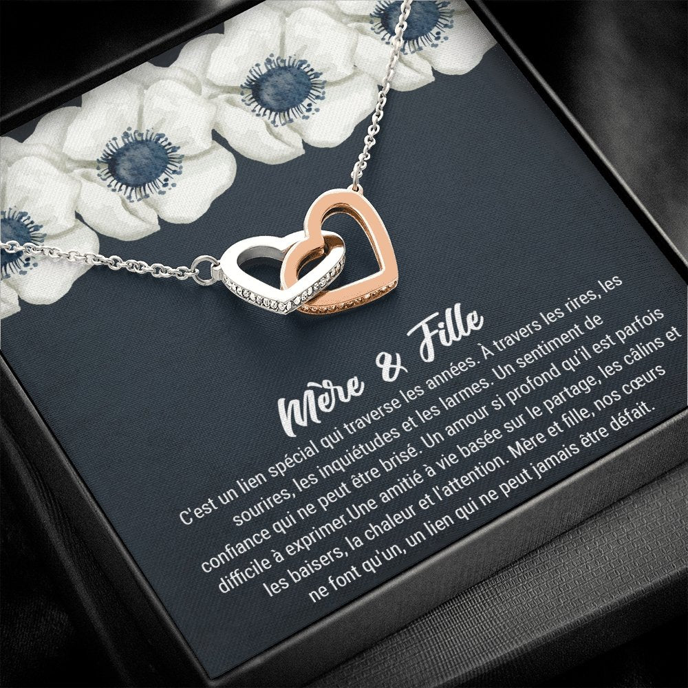 LINKY • Collier A Ma Fille Double Cœur - Lehnaa