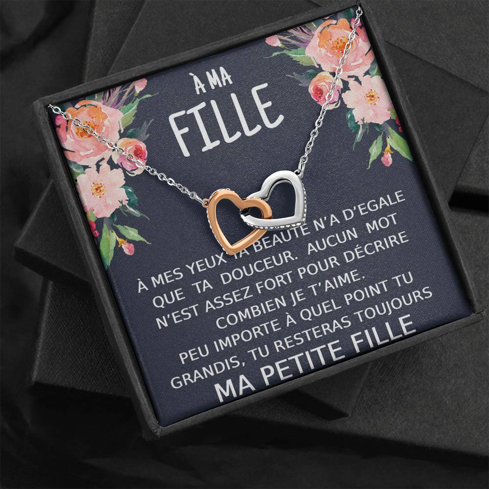 LINKY • Collier A Ma Fille Double Cœur - Lehnaa