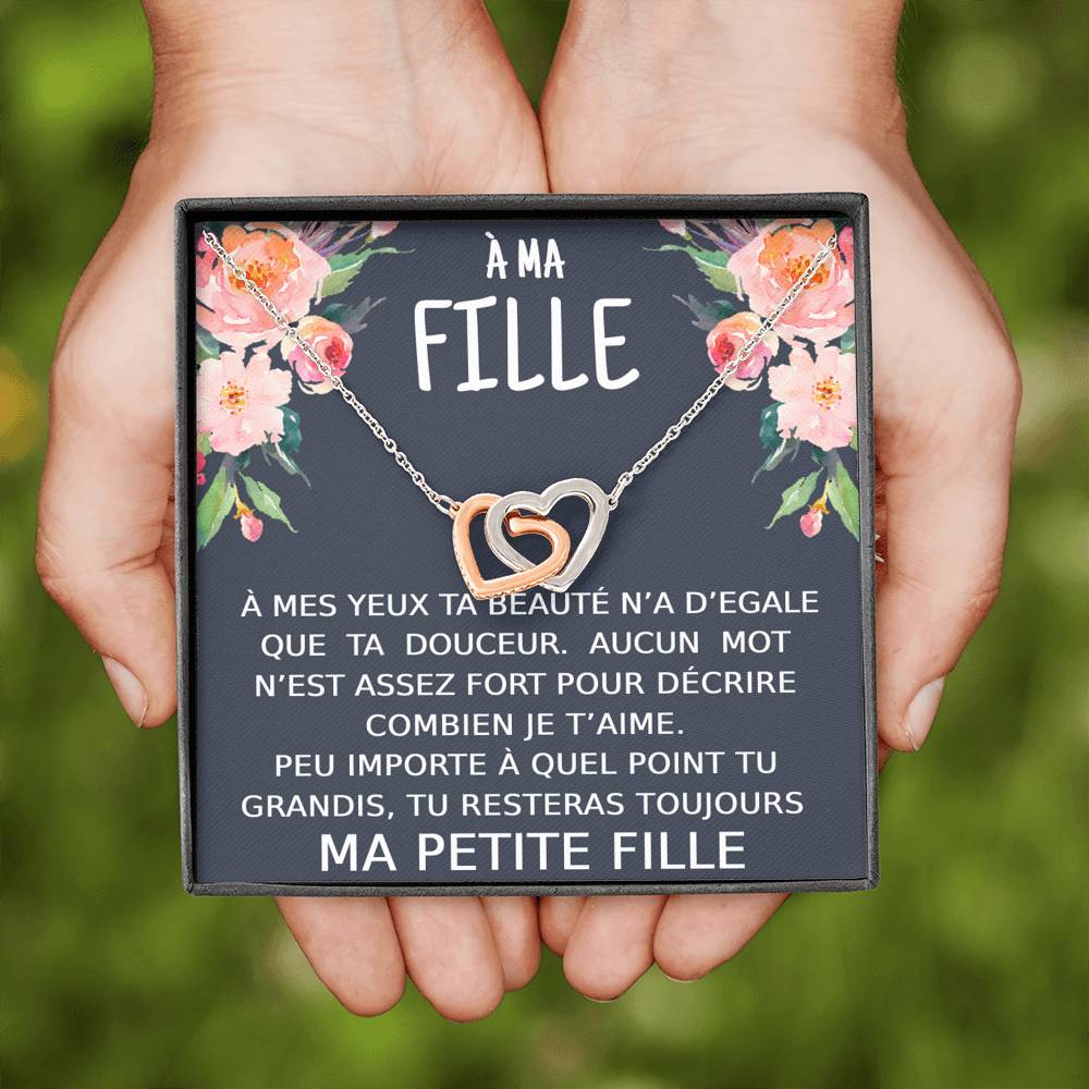 LINKY • Collier A Ma Fille Double Cœur - Lehnaa