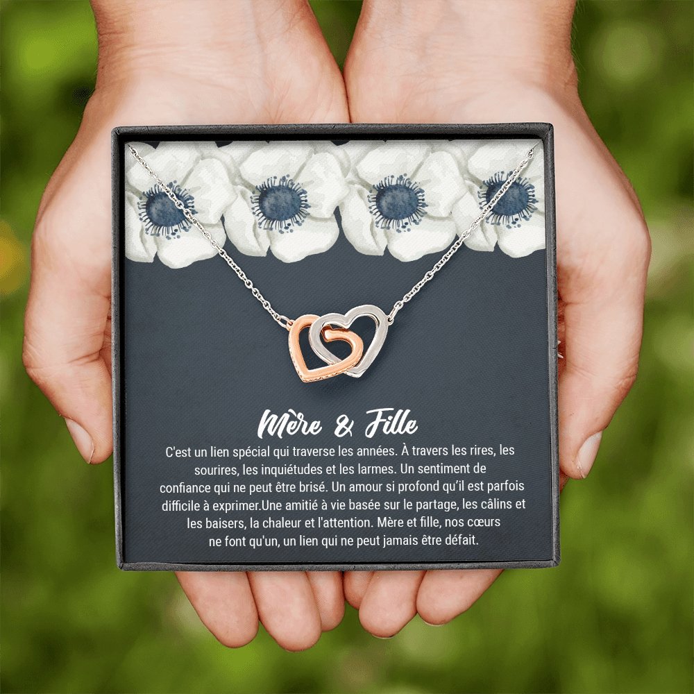 LINKY • Collier A Ma Fille Double Cœur - Lehnaa