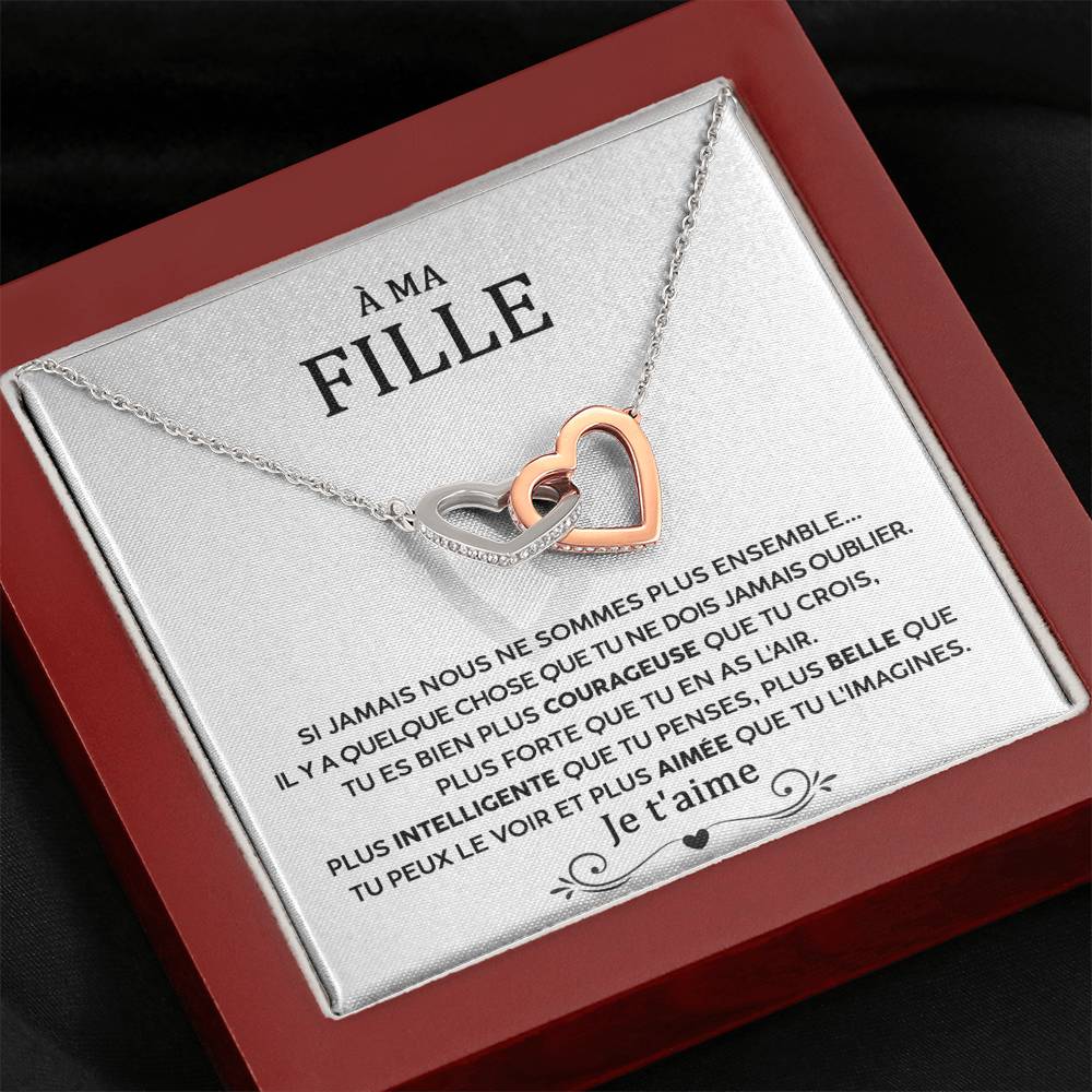 LINKY • Collier A Ma Fille Double Cœur - Lehnaa