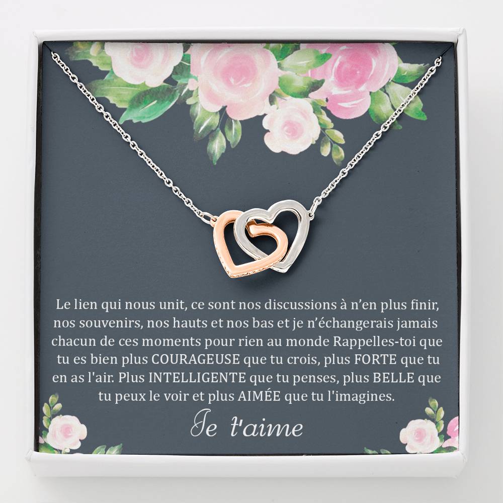 LINKY • Collier A Ma Fille Double Cœur - Lehnaa