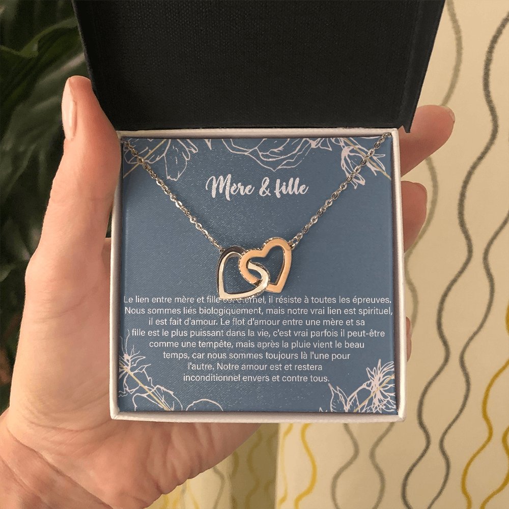 LINKY • Collier A Ma Fille Double Cœur - Lehnaa