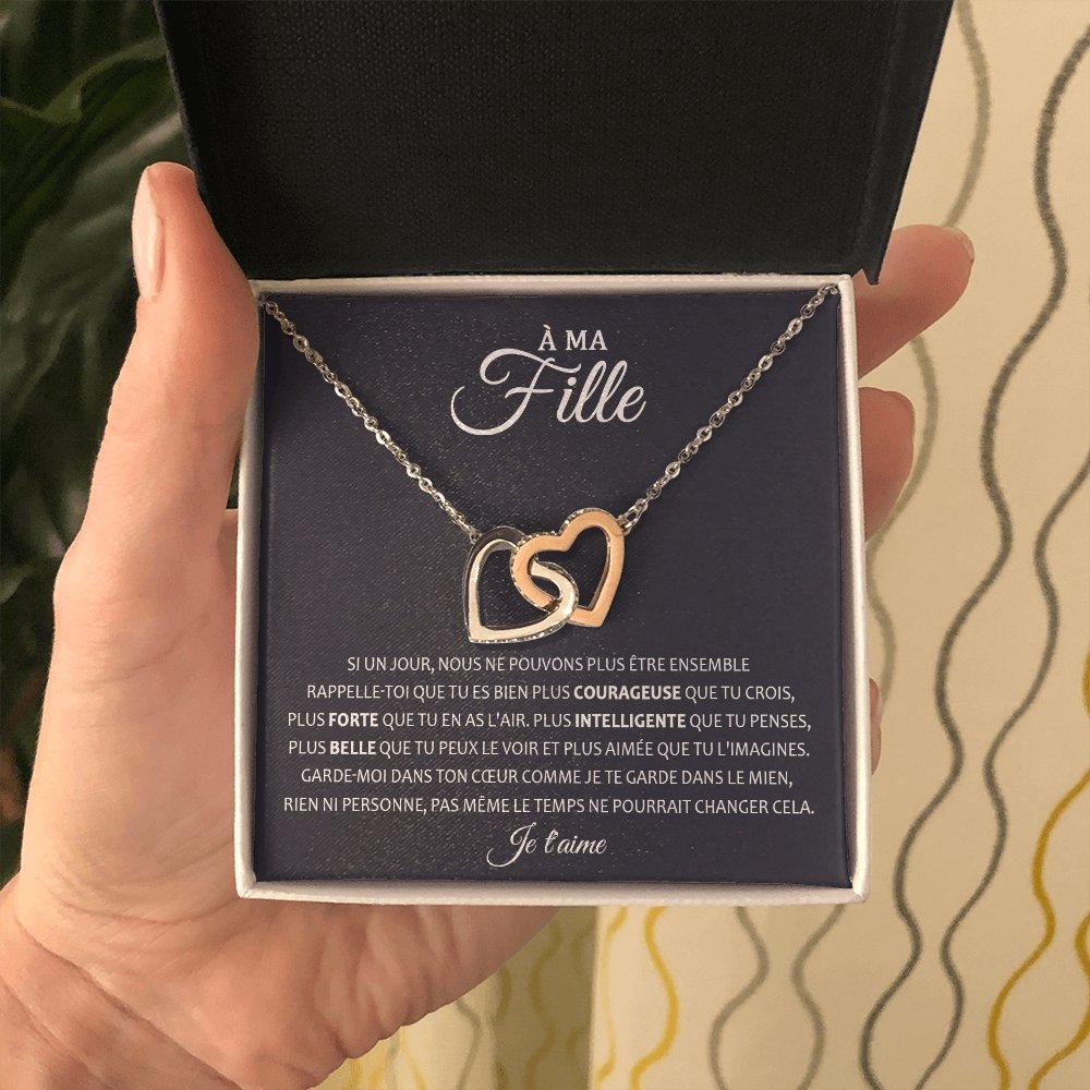 LINKY • Collier A Ma Fille Double Cœur - Lehnaa