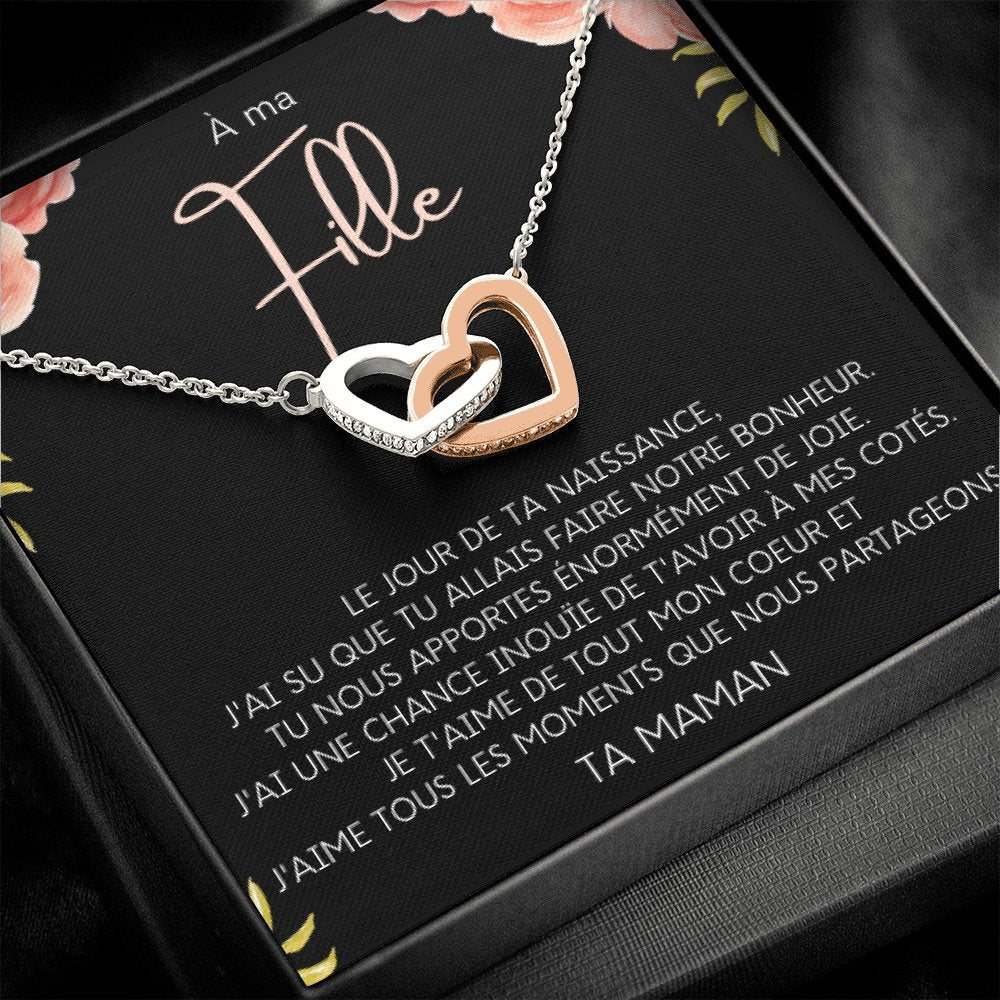 LINKY • Collier A Ma Fille Double Cœur - Lehnaa