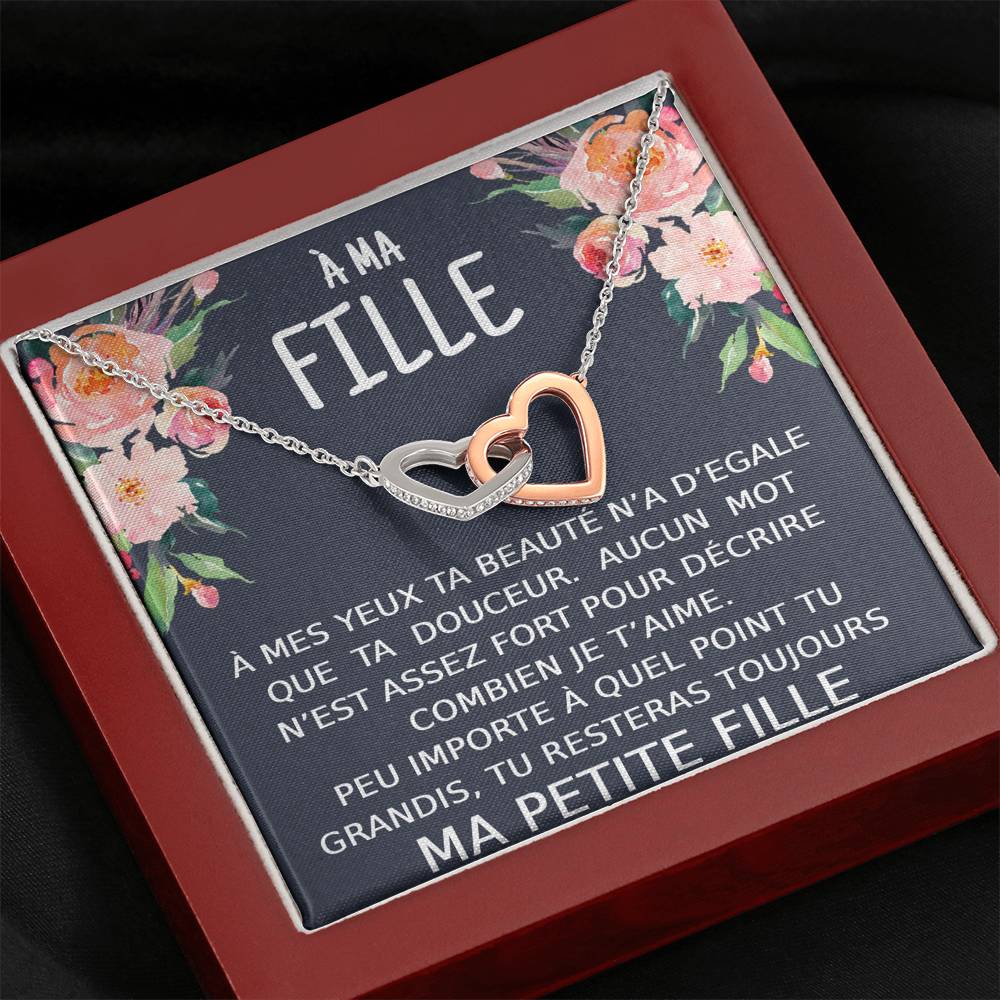 LINKY • Collier A Ma Fille Double Cœur - Lehnaa