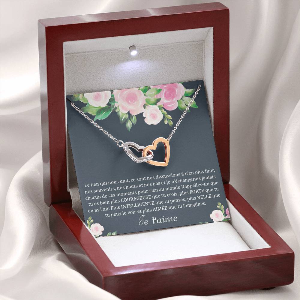 LINKY • Collier A Ma Fille Double Cœur - Lehnaa