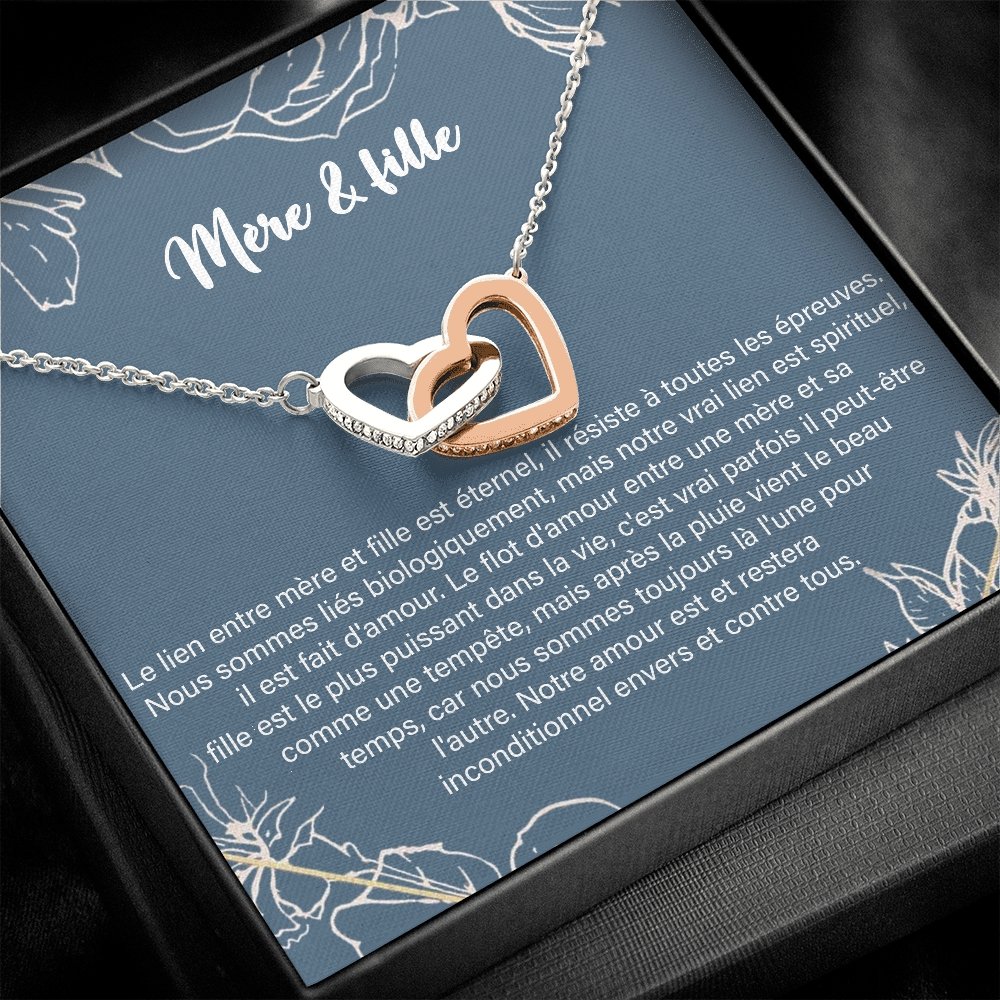 LINKY • Collier A Ma Fille Double Cœur - Lehnaa