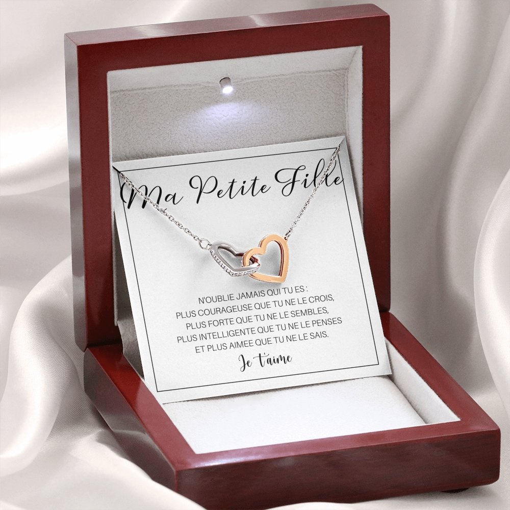 LINKY • Collier A Ma Petite-Fille Double Cœur - Lehnaa