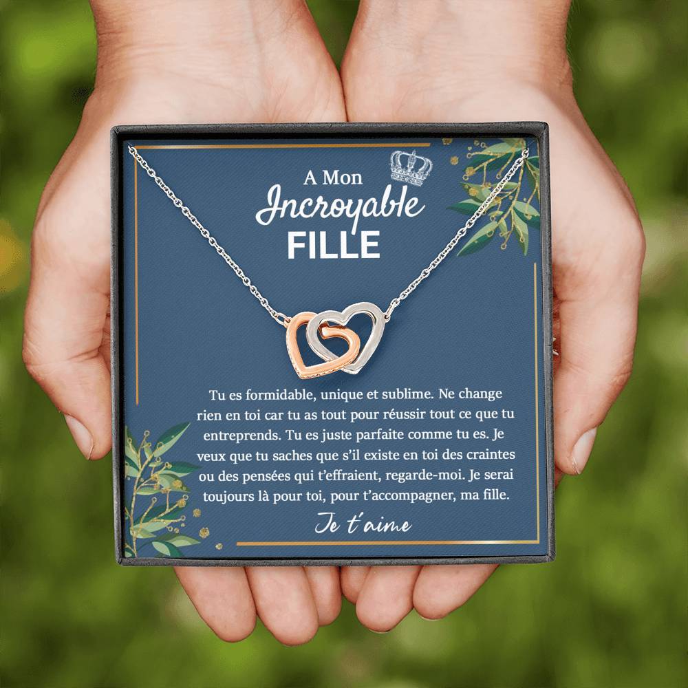 LINKY • Collier Pour Ma Fille Double Cœur - Lehnaa