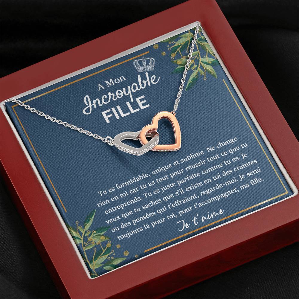 LINKY • Collier Pour Ma Fille Double Cœur - Lehnaa