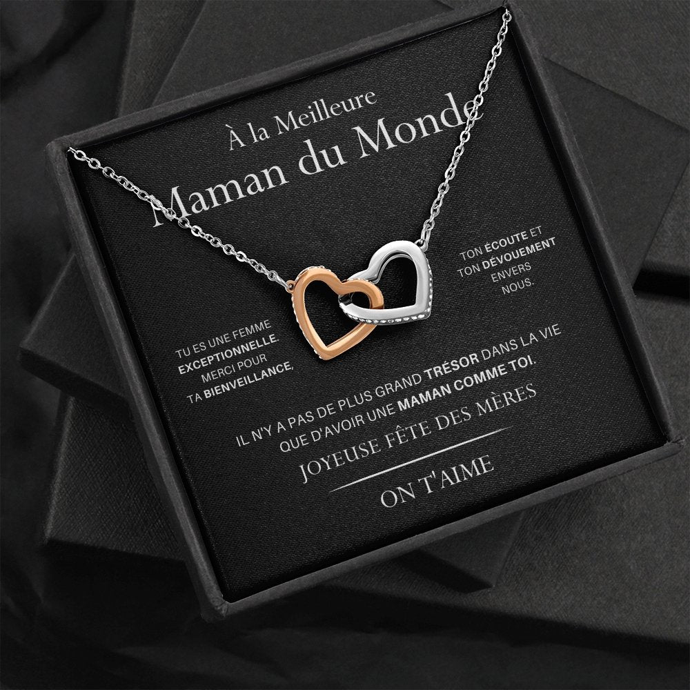 LOVYOUMOM • Collier de la fête des mères Double Cœur - Lehnaa
