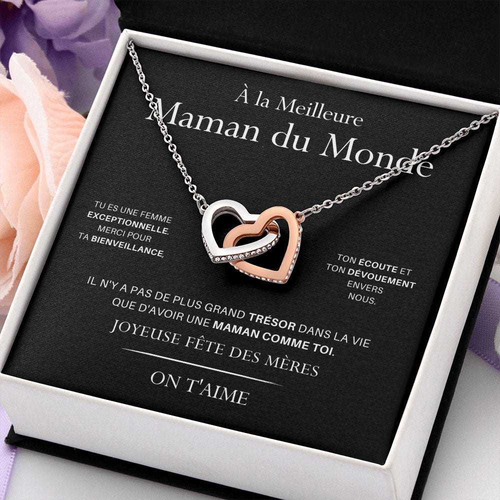 LOVYOUMOM • Collier de la fête des mères Double Cœur - Lehnaa