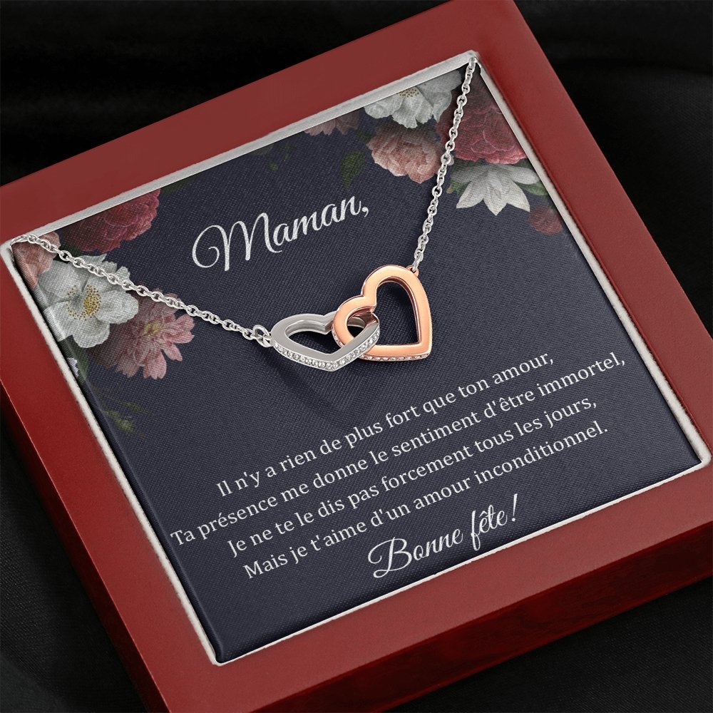 LOVYOUMOM • Collier de la fête des mères Double Cœur - Lehnaa