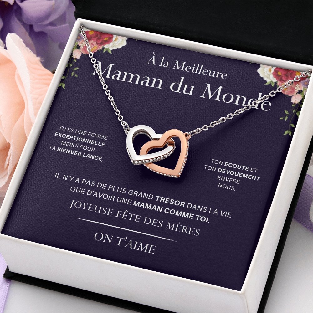 LOVYOUMOM • Collier de la fête des mères Double Cœur - Lehnaa