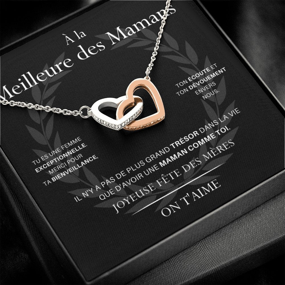 LOVYOUMOM • Collier de la fête des mères Double Cœur - Lehnaa