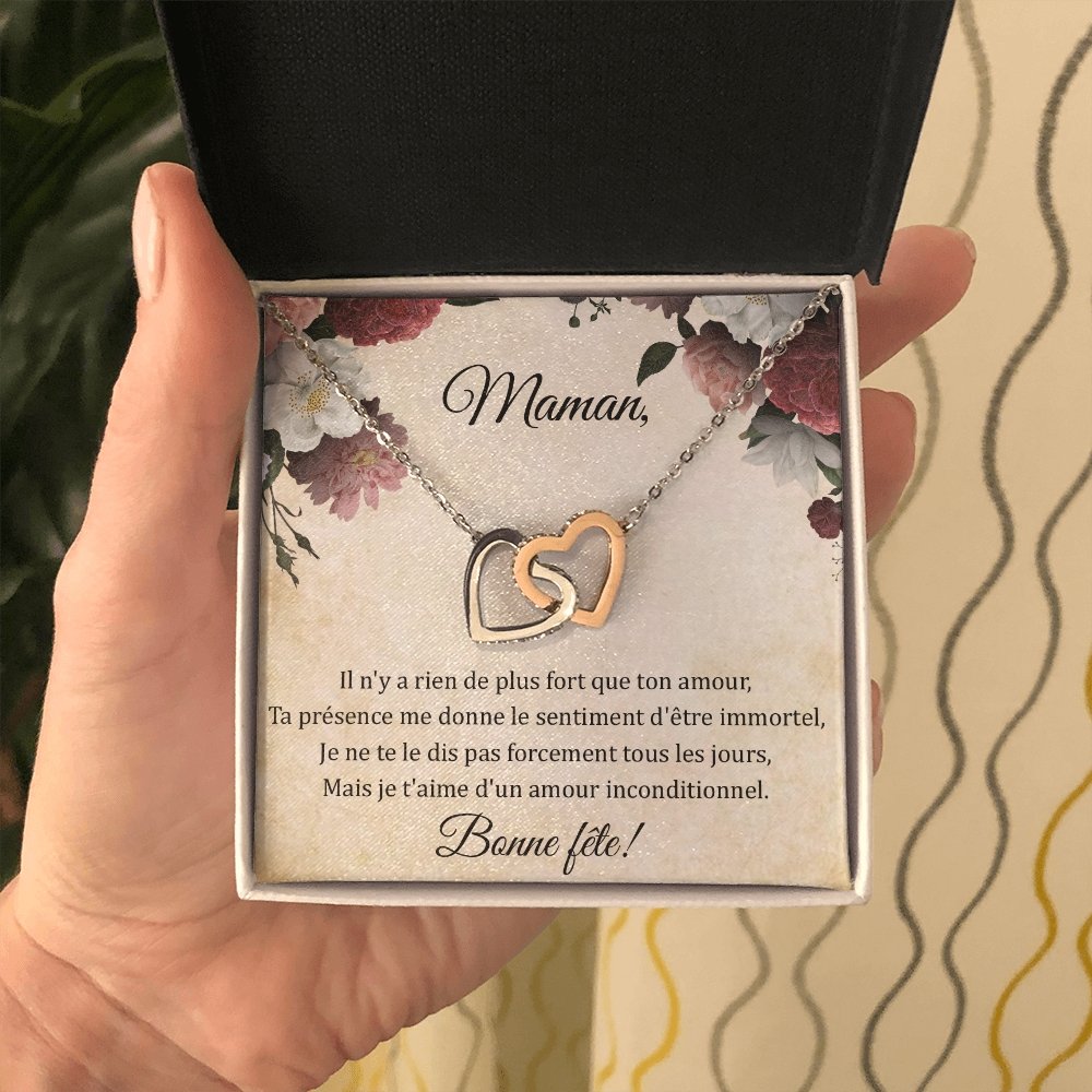 LOVYOUMOM • Collier de la fête des mères Double Cœur - Lehnaa