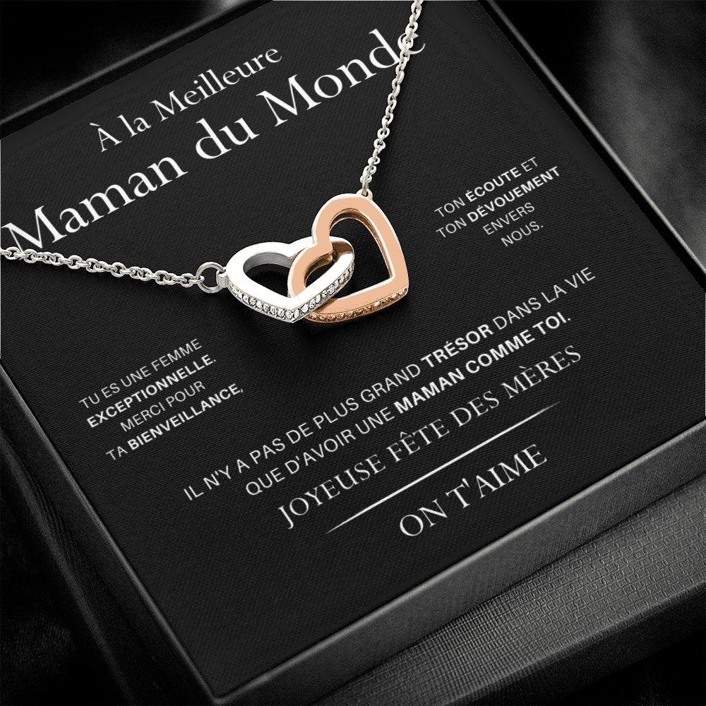 LOVYOUMOM • Collier de la fête des mères Double Cœur - Lehnaa