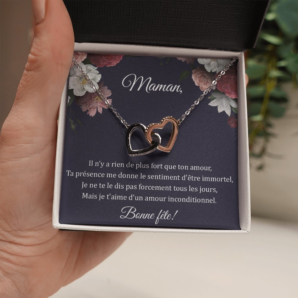 LOVYOUMOM • Collier de la fête des mères Double Cœur - Lehnaa