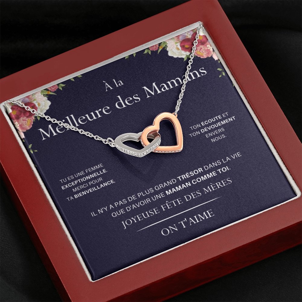 LOVYOUMOM • Collier de la fête des mères Double Cœur - Lehnaa