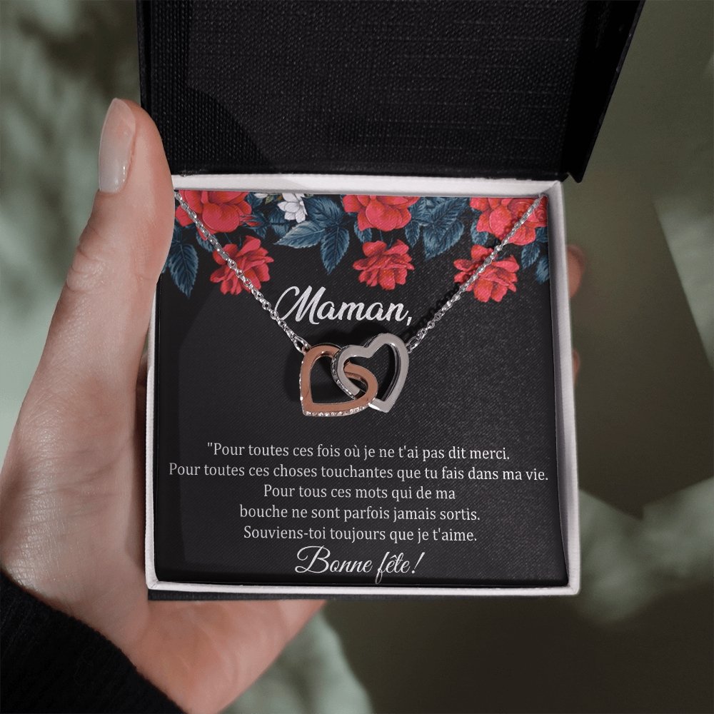 LOVYOUMOM • Collier de la fête des mères Double Cœur - Lehnaa