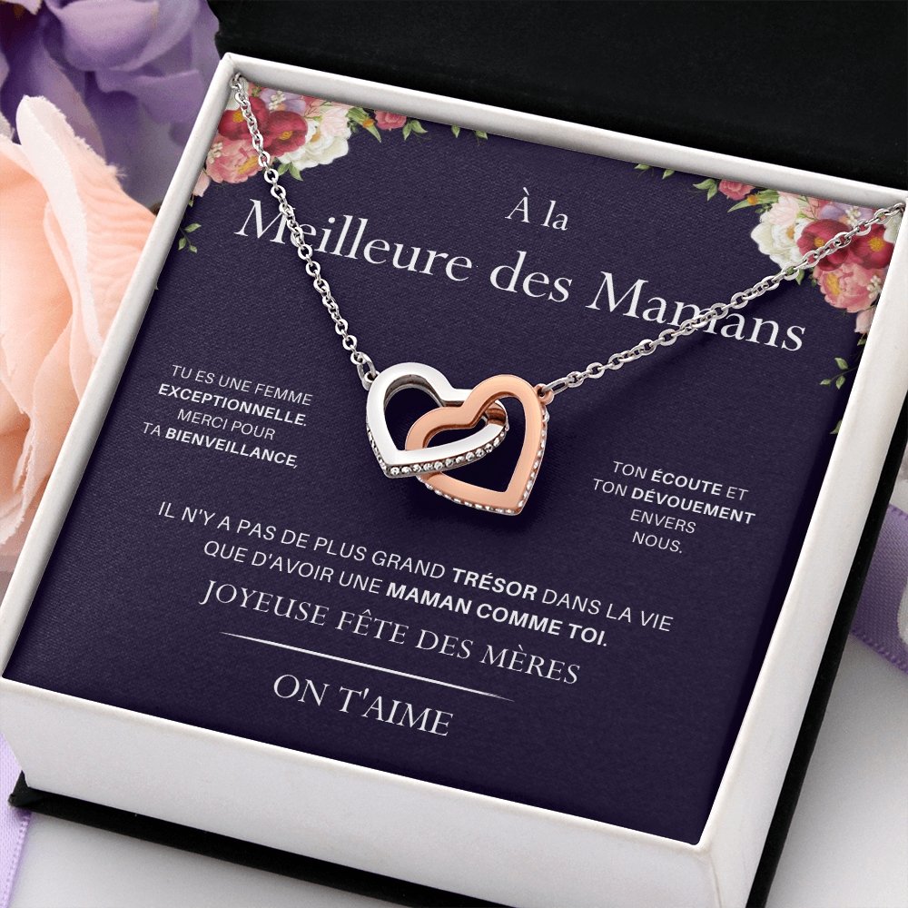 LOVYOUMOM • Collier de la fête des mères Double Cœur - Lehnaa