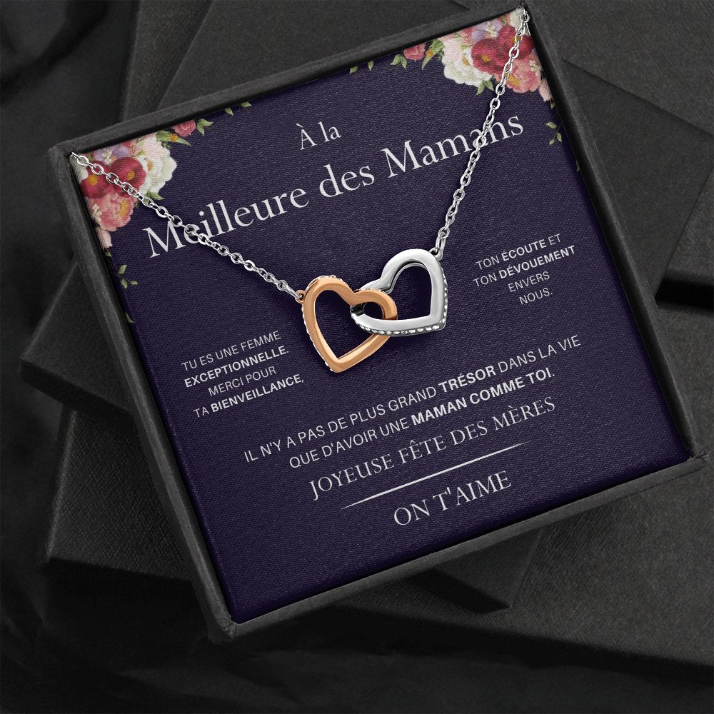 LOVYOUMOM • Collier de la fête des mères Double Cœur - Lehnaa